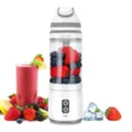 Tragbarer elektrischer Entsafter Becher 700ml kleiner Mini Mixer für Obst und Küche - Weiß & Grau A11
