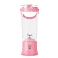 Tragbarer elektrischer Entsafter Becher, rosa wiederaufladbarer Mini Mixer mit sechs Klingen. - Rosa