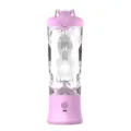 Tragbarer elektrischer Entsafter Becher, rosa Mini Mixer mit Diamantmuster für frischen Saft. - Hellviolett