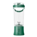 Portable electric blender juicer cup with rechargeable battery and clear scale design variant. - Dark Green