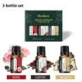 3-Bottle Aromatherapy Essential Oil Gift Set with Rose, Coffee and Million Scents - 3-Piece Set (Rose, Million & Coffee)