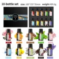 10-bottle aromatherapy essential oil set, plant fragrance gift box for home and relaxation. - 10-Piece Set (Rose, Mint, Ocean, Sweet Orange, Jasmine, Sandalwood, Coffee, Lemon, Lavender, Cherry Blossom)