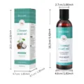 Coconut mint oil mouthwash variant size display showing bottle and box packaging specs. - 200ml