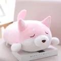 Cute pink Shiba Inu plush toy pillow, soft stuffed animal doll for kids birthday gift. - 35CM / Pink Squinting