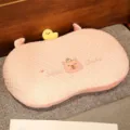 Rosa Kapibara Memory Foam Kissen mit kuehlender Bohnen Oberflaeche fuer das Bett zuhause neu - Nur Kissenbezug 55*32 cm / Rosa