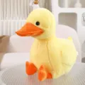 Cute simulation yellow duck plush toy, soft stuffed animal doll detail shot for kids and gift. - Small Size 32x32x22cm / Duck