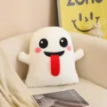 Carino cuscino in peluche fantasma bianco morbido bambola giocattolo per Halloween decorazione. - Fantasma