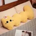 Cute yellow cartoon cat long plush body pillow, soft bed cushion and leg pillow for girls room decor. - Yellow Cloud Cat / 90cm