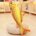 Simulation koi fish plush toy doll pillow creative cute stuffed animal home decor detail view - Yellow