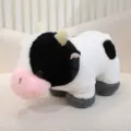 Grazioso peluche mucca giocattolo morbido animale di peluche bambola regalo compleanno - Piccolo (32x17x20cm) / Mucca nera e bianca
