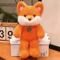 Cute orange plush fox toy desktop companion doll soft stuffed animal birthday gift for kids - Fox