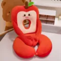 Cute apple shaped plush pillow office nap cushion comfortable cute cartoon support pillow - 25*50cm / Apple