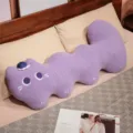 Purple cute cartoon cat long plush body pillow soft comfortable bedroom bedside cushion - Purple Cloud Cat / 90cm