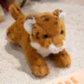 Realistic plush tiger toy cute stuffed animal soft children gift simulation tiger doll - 28cm / Lying Brown Tiger