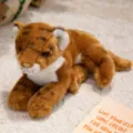 Cute realistic tiger plush toy soft stuffed animal doll for kids gift and home decor - Side-lying Brown Tiger