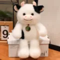 Cute black and white cow plush toy desktop ornament soft doll companion for kids birthday gift - Cow