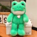 Green frog plush toy doll cute desktop ornament companion gift for kids and girls - Frog