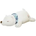 Soft polar bear plush toy with scarf cute hugging pillow for kids sleeping companion - Pudding Bear White / 60 cm