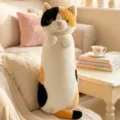 Cute calico cat long plush body pillow soft hugging pillow for girls bedroom decor - 60CM / Calico Cat