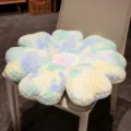 Πολύχρωμο μαξιλάρι καρέκλας λουλούδι tie dye παχύ ζεστό κάθισμα για το γραφείο τον χειμώνα - 60CM / Πράσινο λουλούδι με επτά πέταλα