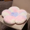 Πολύχρωμο μαξιλάρι βελούδινο λουλούδι tie-dye, ζεστό κάθισμα για καρέκλα γραφείου και διακόσμηση. - 45cm / Ροζ λουλούδι με πέντε πέταλα