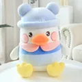 Cute blue hat duck plush toy cute doll pillow soft hug cushion for kids and girls bedroom decor - 25cm / Blue Hat