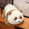 Lindo panda de peluche marrón y blanco animal de peluche almohada suave regalos de muñeca - Panda marrón y blanco / 25cm