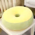 Macaron color donut cushion plush round office chair pad comfortable thick seat cushion home decor - 40CM / Yellow