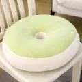 Macaron donut seat cushion, thickened plush chair pad for office, home, or student use. - Green