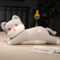 Cute grey long cat plush pillow, soft stuffed animal toy for bedroom bed sofa and cute home decor. - 60CM / Gray