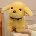 Cute yellow plush puppy toy standing simulation stuffed animal toy for kids wonderful gift - Yellow Dog Accessory / 20cm