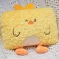 Cute yellow plush hand warmer pillow, fluffy duck stuffed toy for winter office nap use. - 28cm (Without Hot Water Bottle) / Yellow Chick