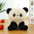 Cute panda plush toy keychain, soft stuffed animal doll, perfect desk companion ornament. - Panda