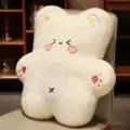 Süßes Bären Plüschkissen weich Kuscheltier Auto Lendenkissen Bürostuhl Sitzkissen - Weiß / 40CM