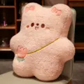 Süsses rosa Bär Plüschkissen weiches Cartoon Kissen für Bürostuhl Sofa Auto Inneneinrichtung - Rosa / 40CM