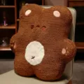 Niedliches Bären Plüschkissen Brauner Teddy Kuscheltier Büro Stuhl Kissen Variante - Braun / 40CM