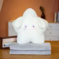Lindo cojín de felpa de estrella con manta gris, accesorio suave para dormitorio de estudiantes. - Almohada Manta 40cm / Conejo