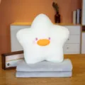 Cojin de peluche en forma de estrella con manta gris, calentador de manos para estudiantes. - Almohada Manta 40cm / Ganso
