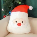 Weihnachtsmann Plüschkissen rote Mütze kuschelig weich festliche Weihnachtsdekoration - WY Weihnachtsmann 38cm