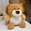 Lindo peluche de león juguete suave animal relleno muñeca cojín esponjoso regalo de cumpleaños - León / 30cm