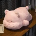 Pink bread cat plush toy, cute striped long pillow for girls bed and sleeping doll. - 60CM / Pink