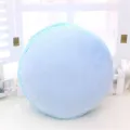 Hellblaue runde Macaron Plueschkissen weisses Kissen fuer Buero Sofa Heimdekoration - Sofakissen / Blau