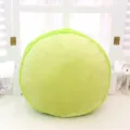 Niedliches rundes Makronen Pluesch Kissen weiches gruenes Kuscheltier fuer Sofa Buero Geschenk - Sofakissen / Grün