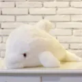 White glowing dolphin plush toy, soft stuffed animal pillow for kids birthday gift item. - White / 45cm Glowing