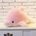 Pink dolphin plush toy cute stuffed animal pillow soft toy for kids birthday gift home decor - Pink / 45cm Glowing