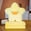 Almohada manta de felpa de estrella amarilla tierno pato dibujos animados multifuncion - Almohada Manta 40cm / Pato