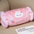 Grazioso cuscino scaldamani in peluche a forma di caramella, morbido design di coniglio. - Coniglio Rosa