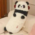 Cuscino lungo in peluche panda carino morbido peluche abbraccio per letto divano - Panda / 75cm