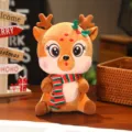 Süßes Weihnachts-Rentier Plüschtier mit Schal, weiche Kuschelpuppe als Festtagsgeschenk. - CQ Weihnachtsrentier 20 cm