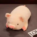 Cute pink pig plush toy cute stuffed animal pillow soft hugging doll for kids and babies - Pink Lying Pig (Boy Version) / 40CM
